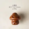 Madera de Durazno Caqui Hongo Pequeño Corazón Derretido Tallado 3D Colgante para Coche Accesorio Manualidades para Joyería DIY
