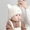 Gorro de Bebé Invierno Lindo Bebé de un Mes Niño y Niña Gorro de Felpa Otoño e Invierno Gorro de Lana para Bebé Gorro de Punto Engrosado
