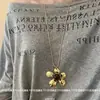 Collar Colgante de Flor de Plata de Alto Grado Estilo Coreano Ins Diseño para Mujer Cadena Versátil de Suéter Nicho