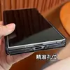 Funda magnética para teléfono móvil adecuada para Samsung Zfold7 Fold6 Eje central bilateral Anti-caída Cubierta protectora de cuero de lichi de negocios