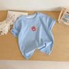Camiseta de manga corta para bebé, ropa para niño, camiseta holgada de dibujos animados para mujer, novedad de verano 2025, top de algodón estampado a la moda para niño