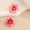 Pendientes de flor de esmalte de colores, tachuelas dulces y de moda versátiles, diseño de nicho, pendientes frescos, venta al por mayor transfronteriza