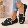 Zapatos casuales planos elegantes para mujer de talla grande, diseño de punta poco profunda, colección de verano transfronteriza nueva, malla con bloques de color, modernos