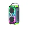 Nuevo Altavoz de Karaoke Satchel Bluetooth Transparente Colorido Estilo Mecha Doble de 5 Pulgadas 50W