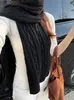 Dinero Propio del Propietario ~ Incluye Bufanda Grande de Hilo Retorcido 10% Lana para Mujer, Nueva Bufanda Versátil de Punto de Cadena para Otoño e Invierno para Hombres y Mujeres