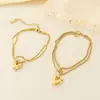 Joyería Transfronteriza Europea y Americana con Cadena de Perlas Trenzada de Doble Capa en Forma de Corazón Tridimensional Pulsera de Acero de Titanio con Cadena de Hueso de Serpiente Dulce y Sencilla con Forma de Corazón de Melocotón