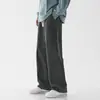 Nuevos jeans para hombre para otoño e invierno, corte recto cleanfit, modernos y versátiles, pantalones largos casuales con cordón para adolescentes
