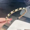 Faixa de Cabeça de Pérolas Artificiais de Luxo, Faixa de Cabeça Estreita com Corrente de Fio Enrolado e Contas Feitas à Mão, Presilha de Cabelo, Acessório de Cabeça Elegante para Mulheres