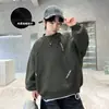 Moletom com Forro de Lã para Meninos 2026 Outono/Inverno Novo Estilo para Crianças de Tamanho Médio a Grande Peça Única de Lã Cor Sólida Top Espessado Roupas de Inverno Estilo Coreano Tendência