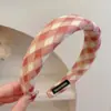 Faixa de Cabelo Rosa para Meninas, Design de Coroa Alta, Presilha de Cabelo Novo Estilo 2026, Faixa Larga para Lavar o Rosto, Acessório de Cabelo Doce e Fofo