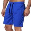 Calças de banho casuais masculinas curtas de verão, shorts de secagem rápida, calças de praia, calças de cor sólida