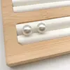 Brincos de Pérola Espelhada Aurora Pérolas Artificiais Argola com Pino de Prata S95 Joias Simples Elegantes Versáteis Atacado Qingdao