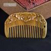 Peine Xiangyun tallado en madera de sándalo verde natural, regalo para pareja, peine de madera antiguo de bolsillo portátil, peine de princesa, venta al por mayor