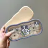 Estojo Portátil de Alta Qualidade para Óculos com Aparência Elegante, Adequado para Estudantes e Crianças, Apresentando Borda de Nuvem Fofa e Design Transparente, Novo Modelo Portátil 2024