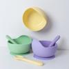 Tazón de Silicona para Comida Infantil con Ventosa Tazón de Comida de Caracol Bebé Come Bebé Vajilla de Dibujos Animados Linda