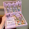 Set de Caja de Regalo de Joyería para Niños Accesorios para el Cabello Tiara de Princesa Pasador para Niña Cuerda para el Cabello de Bebé Regalo para el Día del Niño de Niña