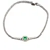 Pulsera Transfronteriza de Esmeralda Natural Amazon S925 Plata Piedra Principal 4*5 Joyería de Lujo Venta Directa de Fábrica