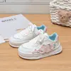 Zapatillas Blancas para Niñas 2026 Nuevas de Primavera Zapatos Deportivos de Suela Gruesa para Niñas Mayores, Zapatos Casuales Ligeros con Cordones