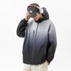 Chaqueta de trabajo para hombre primavera nueva versátil holgada marca de moda Sencillo degradado con capucha top casual moda