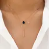 Colar Geométrico de Camadas Empilhadas Venda Quente Transfronteiriça Feminino Personalizado Nicho Corrente Simples para Suéter Corrente de Clavícula de Alta Qualidade