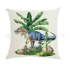 Nova Fronha de Linho de Dinossauro da Amazon Almofada de Animal Carro Almofada de Sofá Desenho Animado Almofada de Linho
