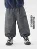 Calça Europeia para Meninos Inverno Mais Veludo Calça de Caminhada para Bebê Calça Casual Engrossada para Meninos Roupa Infantil Calça Longa Infantil Roupa de Inverno