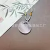 Colgante de Ojo de Gato Estrella y Luna Lindo y Etéreo, Colgante de Ojo de Gato y Jade Durazno Estilo Nicho, Popular en Zonas Turísticas