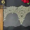 En stock encaje de malla de encaje de bordado soluble en agua con hilo dorado ribete para falda accesorios de ropa fabricante de tela al por mayor