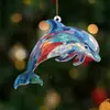 Atravessando a Fronteira Acrílico 2D Criativo e Diverso Pequeno Animal Plano Apanhador de Sol Ornamento Pendurado para Decoração de Carro Mochila
