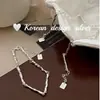 Moda coreana estilo Ins Joyería de Plata Esterlina S925 Pulsera Sencilla de Una Palabra con Textura de Puntada Apilada con Acabado de Alta Gama