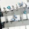Brincos Coração Borboleta Doces e Frescos Conjunto de Seis Peças 2025 Novo Tendência Luxo Acessível Brincos Elegantes Brincos de Nicho de Alta Qualidade para Mulheres