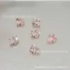 Flores de cerejeira transparentes de verão cortadas, luxo leve, de alta qualidade, brincos elegantes com diamantes nus únicos e requintados, acessórios de orelha requintados