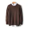 Nuevo Suéter de Lana Gruesa Multicolor Grano de Arroz Peludo Otoño/Invierno para Hombre, Cuello Redondo Tejido Cálido Capa Base, Versátil Casual