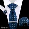 Mancuernillas cuadradas de corbata alta para hombre traje Vestido Negocios Banquete Boda Poliéster Corbata Larga Fábrica de Shengzhou