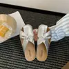 Mules Femininas Elegantes de Calçar com Solas Grossas e Tiras Cruzadas, Novo Estilo Verão 2026, Sandálias Antiderrapantes