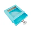 Cajas para Pestañas Multicolores con Ventana en Stock, Cajas tipo Cajón Transparentes Cuadradas con Ventana y Asas, Cajas de Empaque, Cajas de Empaque para Cosméticos