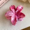 2025 Pinza para el Cabello de Plumeria Degradada Pinza de Tiburón Dulce Fresco Floral Colorido Accesorio para el Cabello Venta al por Mayor Vacaciones de Verano