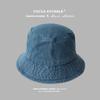 Sombrero de Pescador de Mezclilla Lavada del Fabricante para Mujer, Sombrero de Cubo Vintage Desgastado, Sombrero de Sol Versátil para Hombre, Al por Mayor en Stock, Se Puede Enviar en Nombre de Terceros