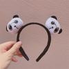 Horquilla de Felpa Panda Estilo Japonés ins Anillo para el Cabello Broche de Oso Panda Lindo Accesorios para el Cabello Broche de Muñeco Panda de Dibujos Animados para Mujer