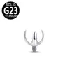 Aretes de Soporte Vacío de Tres Garras de Aleación de Titanio G23, Clavos para Labios, Perforación Corporal DIY, Bola de Garra, Boca de 0.9 Dientes, Accesorios de Joyería