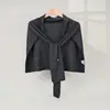 Chal de color liso tejido de mezcla de seda y lana para mujer, capa grande en forma de T para primavera y otoño, adecuado para habitaciones con aire acondicionado