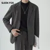 Chaqueta de Traje de Lana para Hombre Otoño Invierno Nuevo Estilo Tela de Lana Casual para Hombre Viajes de Negocios Hombres Estilo Grueso Parte Superior de Traje