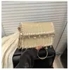 Bolsa de Palha Pequena Perfumada de Verão para Mulheres 2025 Nova Bolsa Transversal de Ombro com Corrente Exquisita Design de Nicho Bolsa Tecida