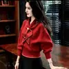 Moda 2026 y Elegante Ropa para Madres Otoño/Invierno Suéter de Punto con Cuello Bufanda, Versátil, Adelgazante, Elegante, Cálido y Rejuvenecedor Top para Mujeres