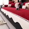 Cojín de sofá de pana engrosada para otoño e invierno, antideslizante, a prueba de polvo, cálido, antiarañazos de gato, funda de cojín de asiento de sofá de una pieza