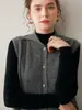 Chaleco de Punto de Cachemira 2025 Otoño e Invierno Ropa Exterior Estilo Coreano Sin Mangas Chaleco con Solapa Chaleco Suéter