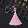 Borla de Borlas de Cuentas de 7CM Hecha a Mano DIY Marcapáginas Pendientes Borla Pequeña Bolsita Colgante Colgante de Abanico