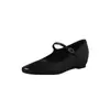 Zapatos Mary Jane de cuero lavado de alta calidad con aumento interno de altura, colección otoño 2026, cuña de tacón medio, punta redonda, cuero genuino, zapatos de mujer con correa de hebilla única