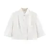 2026 Verano Nuevo Moda Callejera Femenina Europea y Americana Transfronteriza Blazer Corto de Manga Corta w021 83112