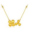 Colar de brocado estilo flor de ouro areia vietnamita terno feminino moda flor pulseira brincos ouro imitação de seda ouro